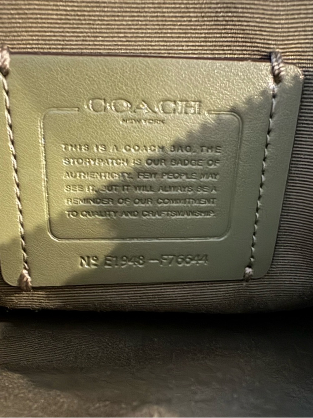 💚💚COACH MIA SAGE GREEN OSTRICH EMBOSSED LEATHER CROSSBODY BAG!💚💚 - Picture 7 of 8